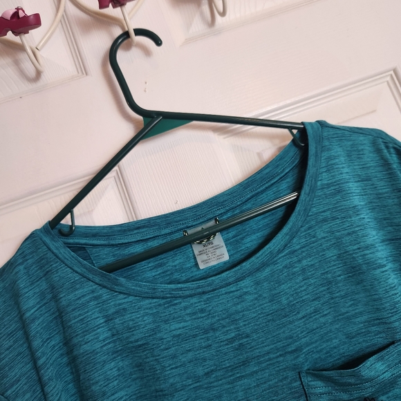 Woods Ayles Pocket T-Shirt tee short sleeve crewneck blue green athletic XL - Picture 6 of 11